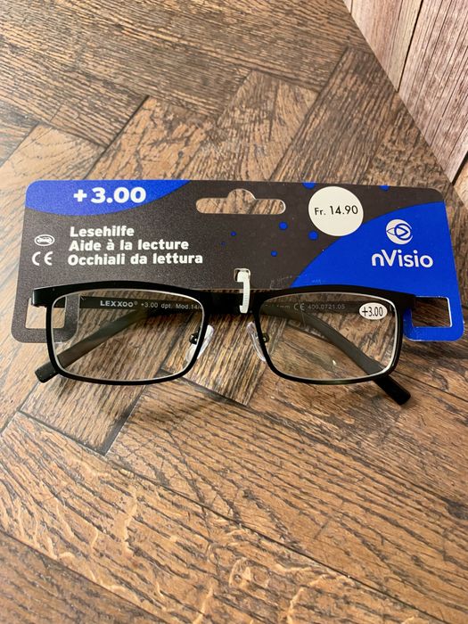 Okulary korekcyjne czarne +3 Lexxoo