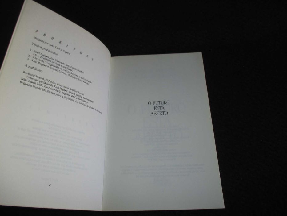 Livro O futuro está aberto Karl Popper Konrad Lorenz