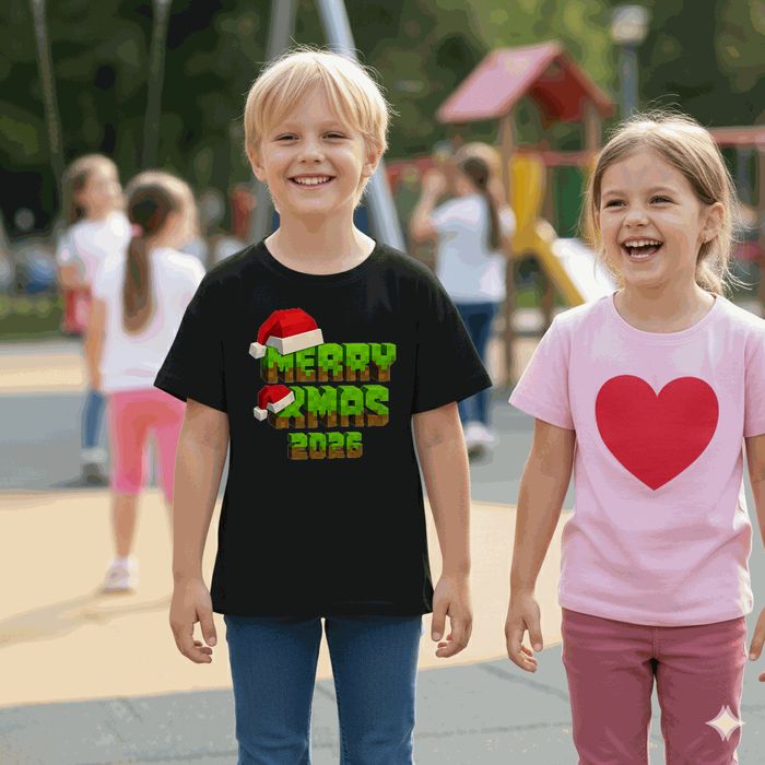 Koszulka dziecięca czarna Steve i minecraft prezent święta 152