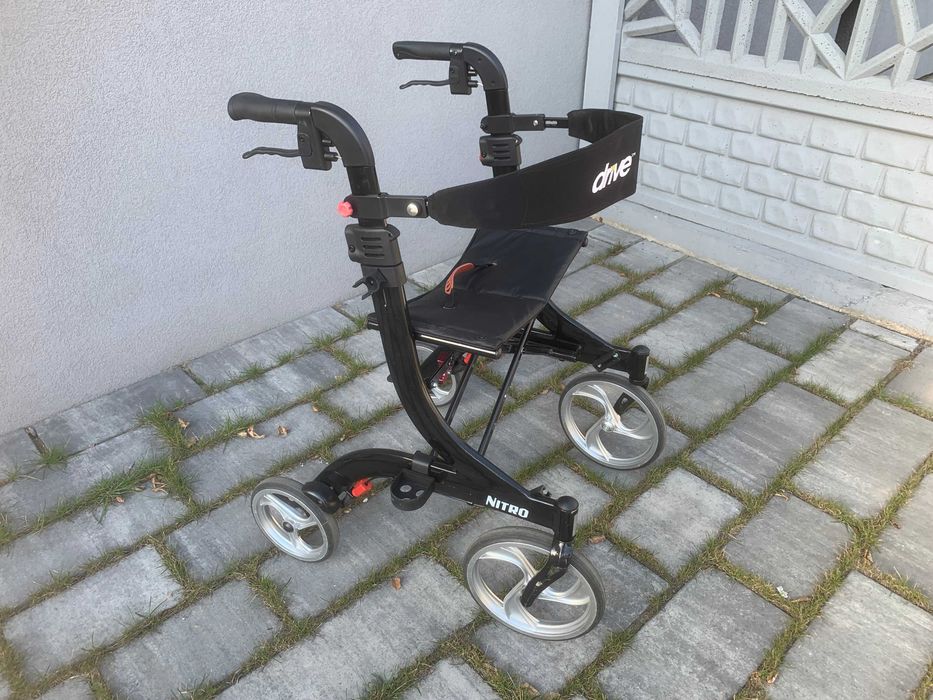 chodzik rehabilitacyjny drive nitro m lekki, składany, siedzisko
