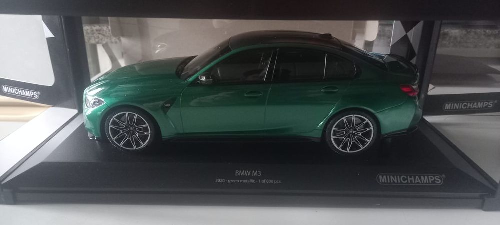 Bmw m3 2020 - green metallic - 1 of 800 pcs minichamps 1:18