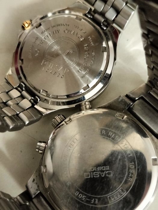 Часы Casio edifice ef 500 chronograph, Pulsar solar Японія
