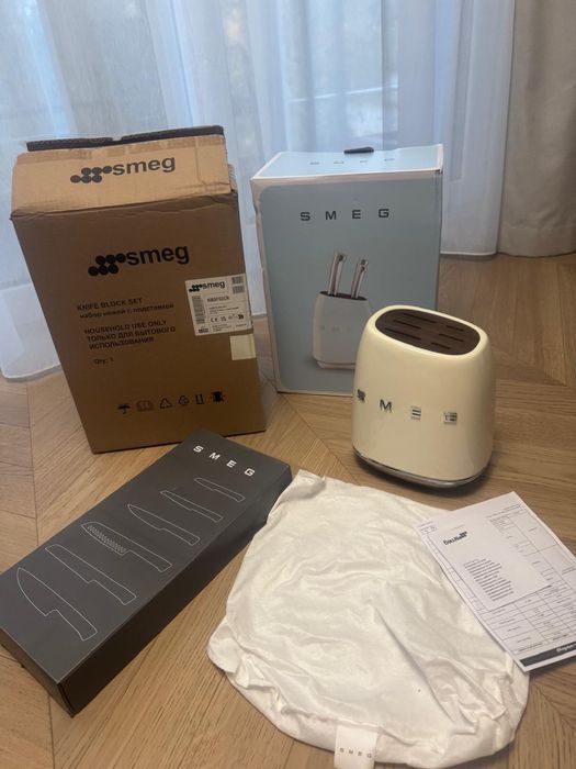 Smeg noze zestaw bezowe nowe