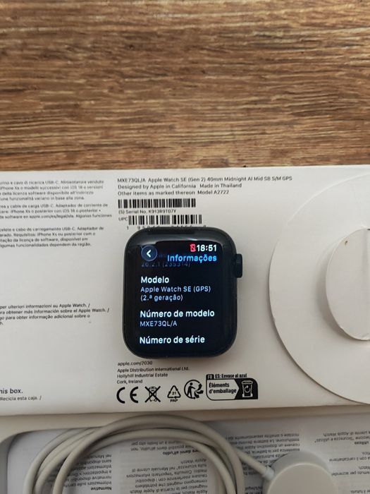 Apple Watch Se 2⁰ 40MM Preto  Bom estado Aceito Retomas