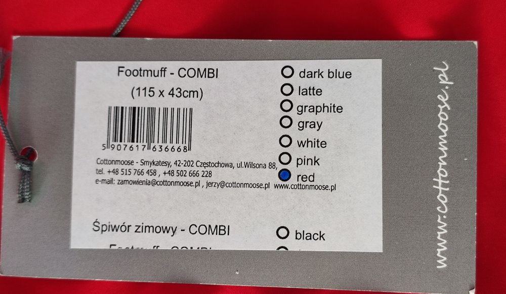 Cotton Moose Śpiwór śpiworek do wózka gruby ciepły zimowy 2w1