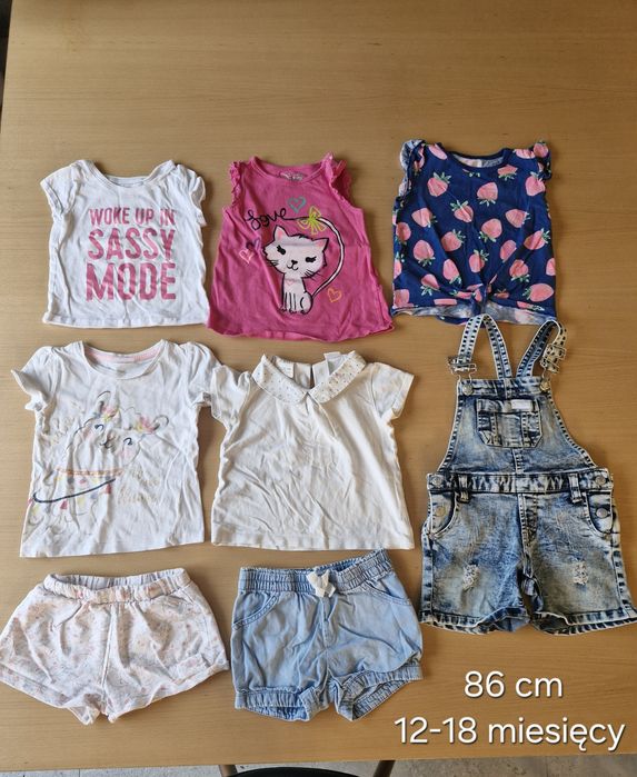 Zestaw paka ubranek dla dziewczynki 86 cm, 12-18 miesięcy