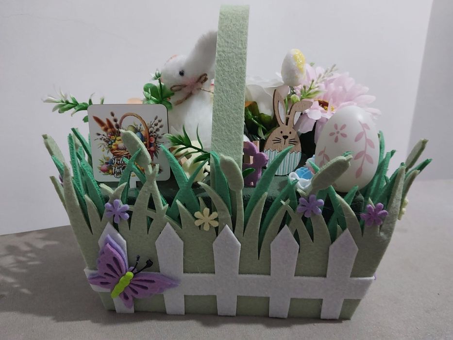 Cesto Da Páscoa florido