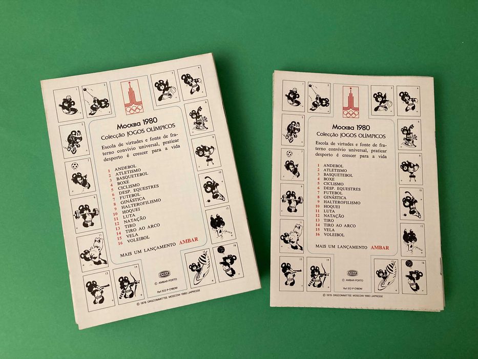 Colecção 16 Cadernos Escolares Jogos Olímpicos de Moscovo 1980 Misha
