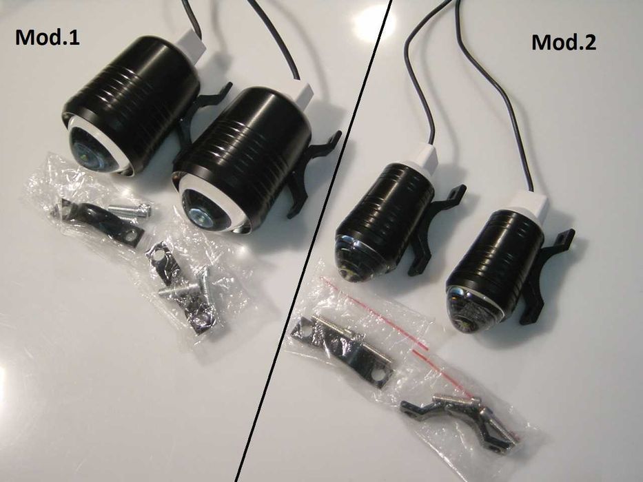 Faróis auxiliares LED com máximo, médio e strobe
