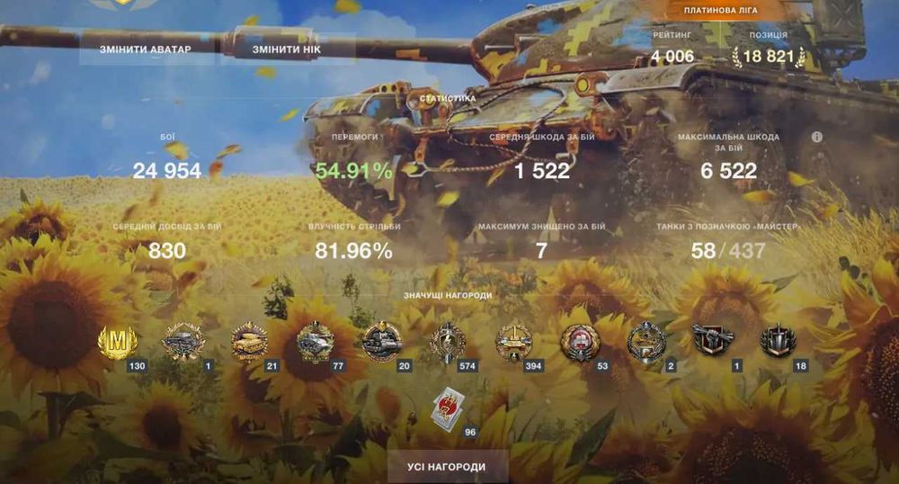 Аккаунт WOT Blitz EU