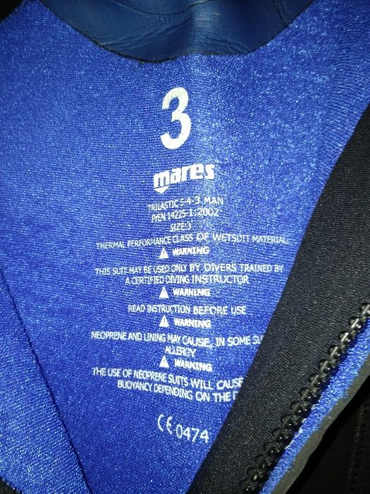 Skafander Mares TRILASTIC 5-4-3. Męski.