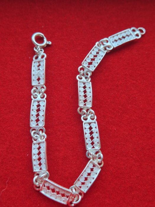 Pulseira de prata filigrana