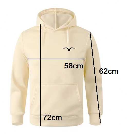 Bluza z kapturem typu kangurka beżowa L
