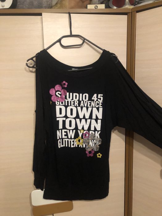 Czarna bluzka tunika unisex