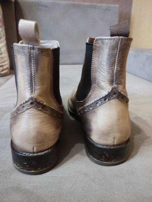 Кожаные сапоги челси оксфорд