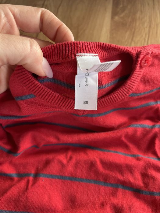 Zestaw ubrań sweter bluzka spodnie 86