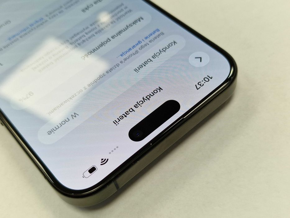 Iphone 15 PRO MAX 256GB/ Black Titanium/ 97%/ Grade A-/ + ładowarka