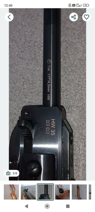 Kolba karabinek pneumatyczny