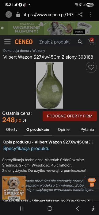 Wazon Jysk bardzo duży