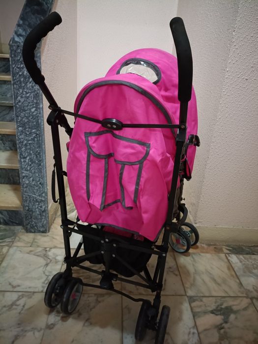 Carrinho de passeio Asalvo cor-de-rosa, 3 posições