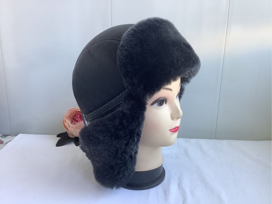 Шапка ушанка чоловіча жіноча із овчини