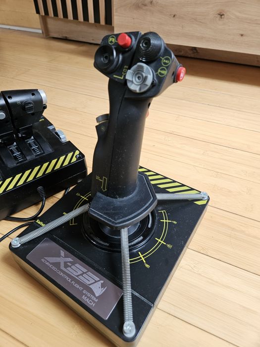 Zestaw hotas throttle joystick flight sim Saitek Logitech x55