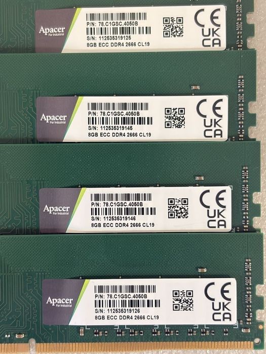 Apacer 32GB (4x8GB) PC4-2666 DDR4 ECC UDIMM (78.C1GSC.4050B)