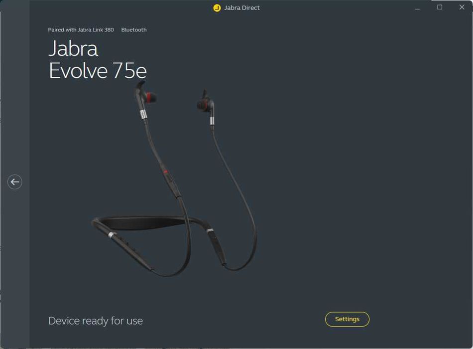 Бездротова професійна гарнітура Jabra Evolve 75e з шумозаглушенням ANC