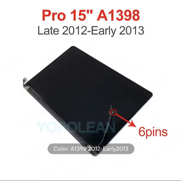 Екран в сборі macbook pro 15 a1398 mid 2012