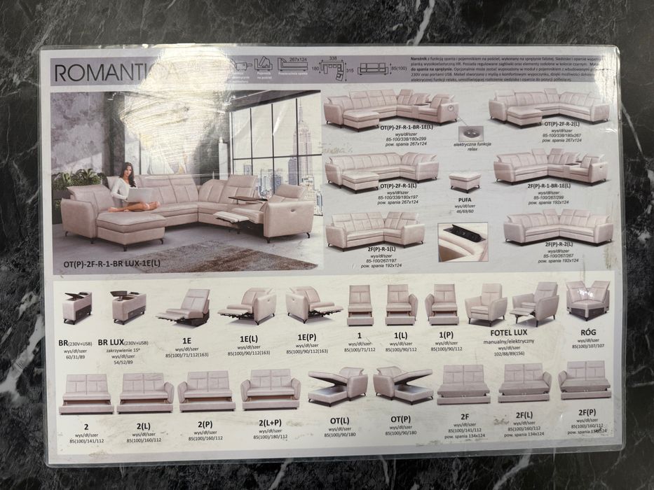 WYPRZEDAŻ! Narożnik modułowy Romantica, marka Meblosoft