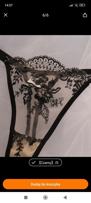 Elegancki komplet bielizny exclusive Luxury siateczka Premium M  38