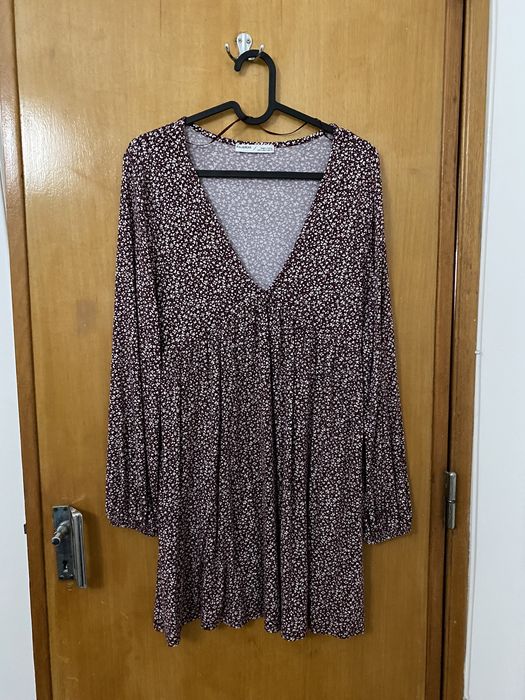 Vestido midi manga comprida