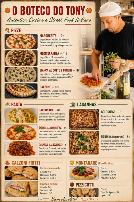 Catering Italiano e Street Food para Eventos - O Boteco do Tony