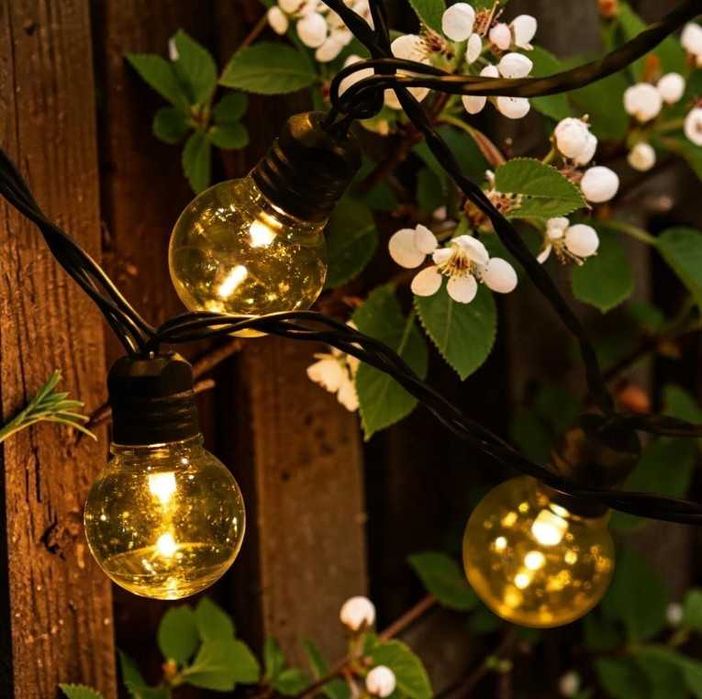 LED гірлянда 50 кульок 8 метрів вуличне освітлення Lumiled