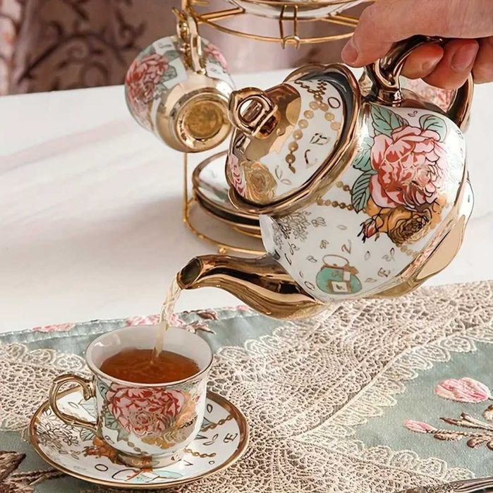 Conjunto para Café de Cerâmica com 19 Peças Novas