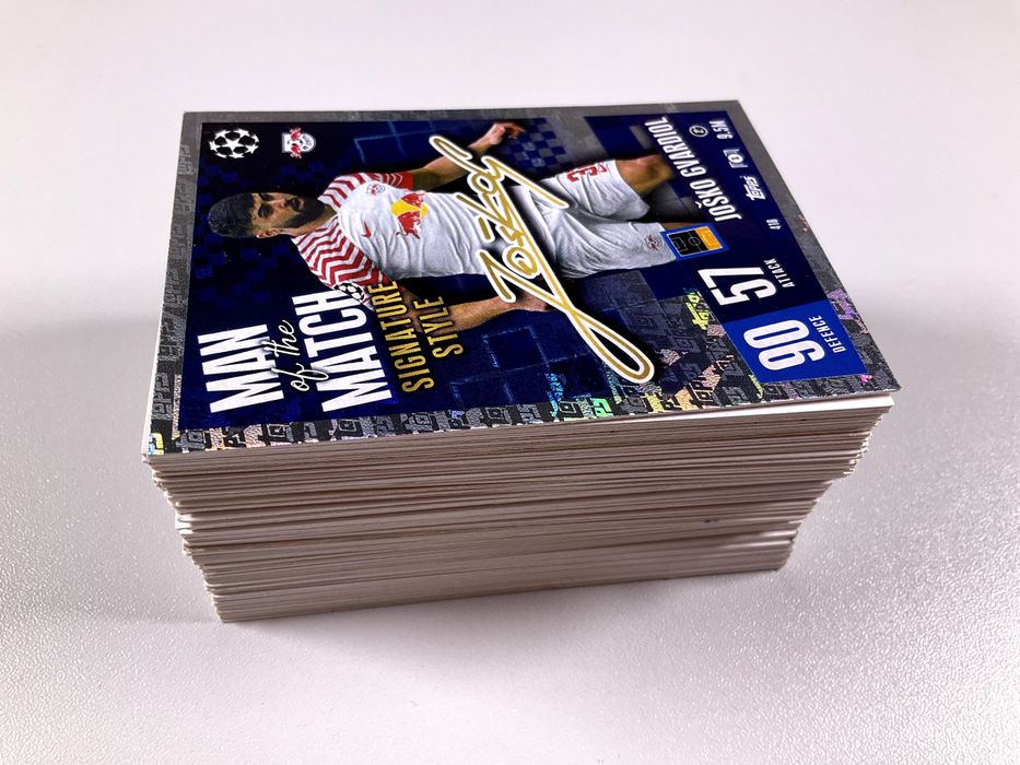 TOPPS Match Attax 2023/24 Album + 376 Cards, Poster Original Metal Box
