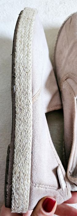 Beżowe, wsuwane, damskie espadryle, Big Star, rozm 39