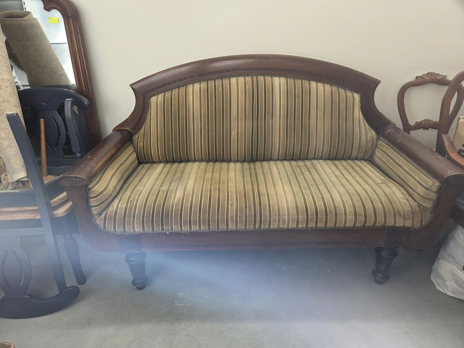 Antyk stara sofa kanapa ławka drewniana do odrestaurowania oryginalny mebel