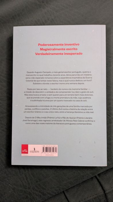 Livro ”O Último Avô" de Afonso Reis Cabral