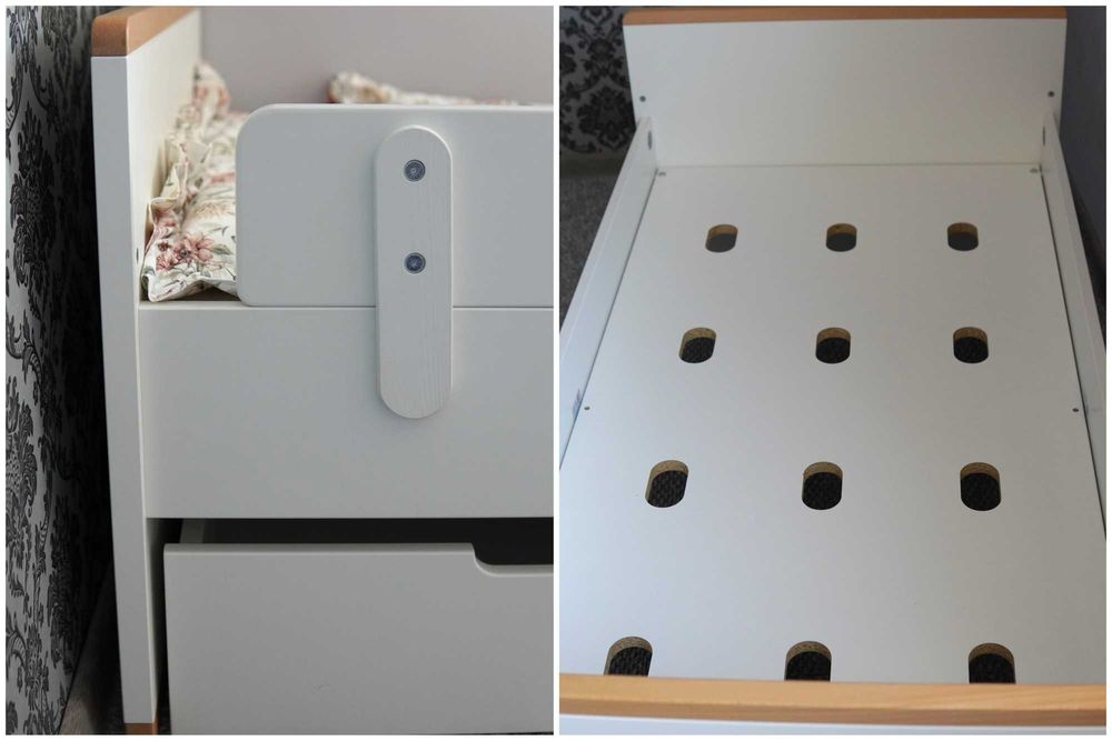 Łóżeczko-tapczanik 140x70cm Pinio Snap + szuflada + barierka + materac