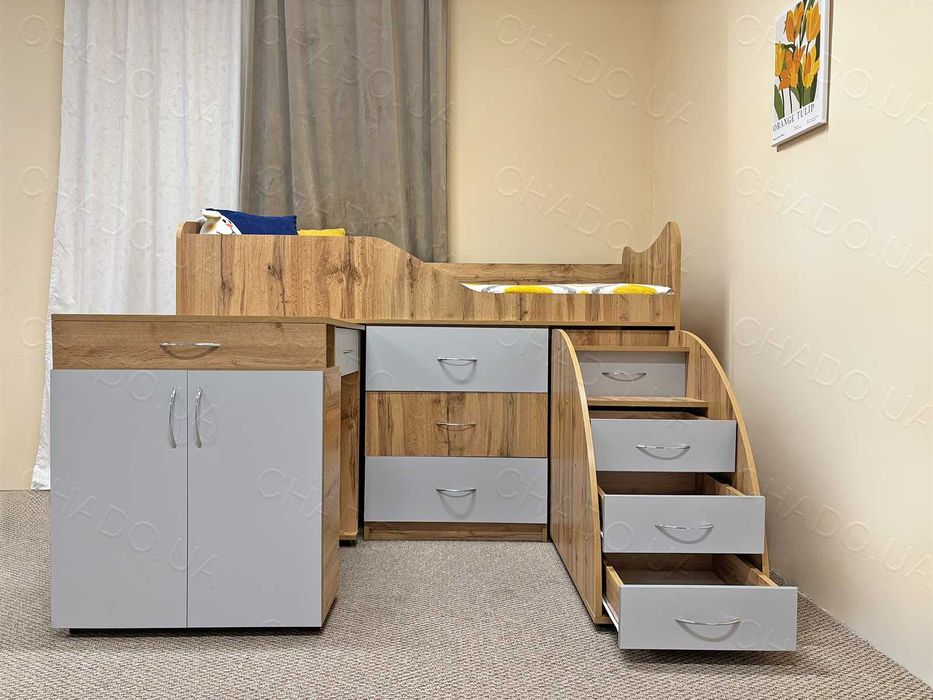 Ліжко комод, ліжко підліткове, кровать чердак, ліжко дитяче