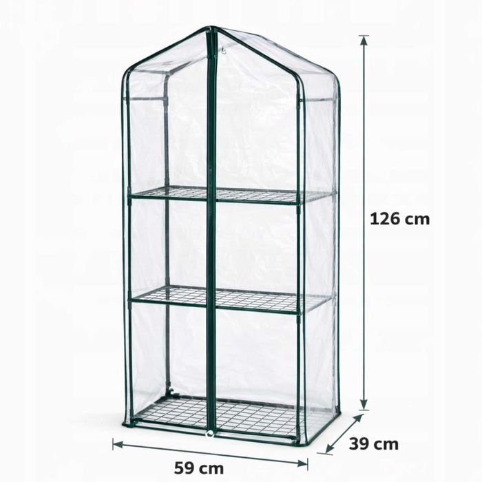 Szklarnia ogrodowa mała na rozsady roślin 125 cm