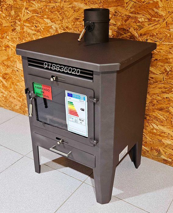 Salamandra Lenha NOVAS - 10.4Kw - FABRICADO PORTUGAL