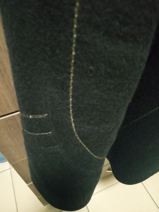 полупальто черное драповое