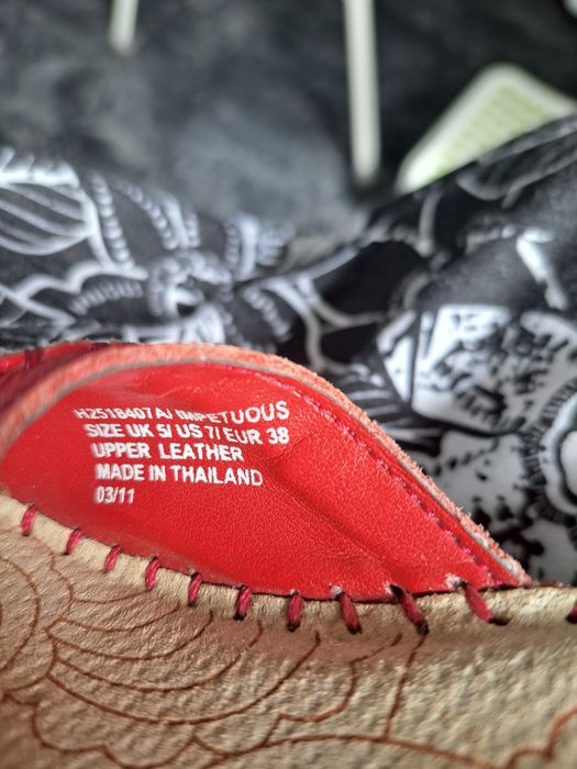 klapki skórzane czerwone