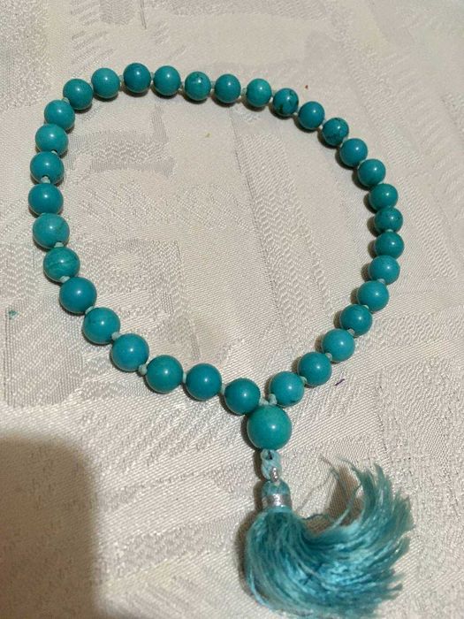 чётки из берюзы на 33 бусины/Чотки з бірюзи 33 намистини.