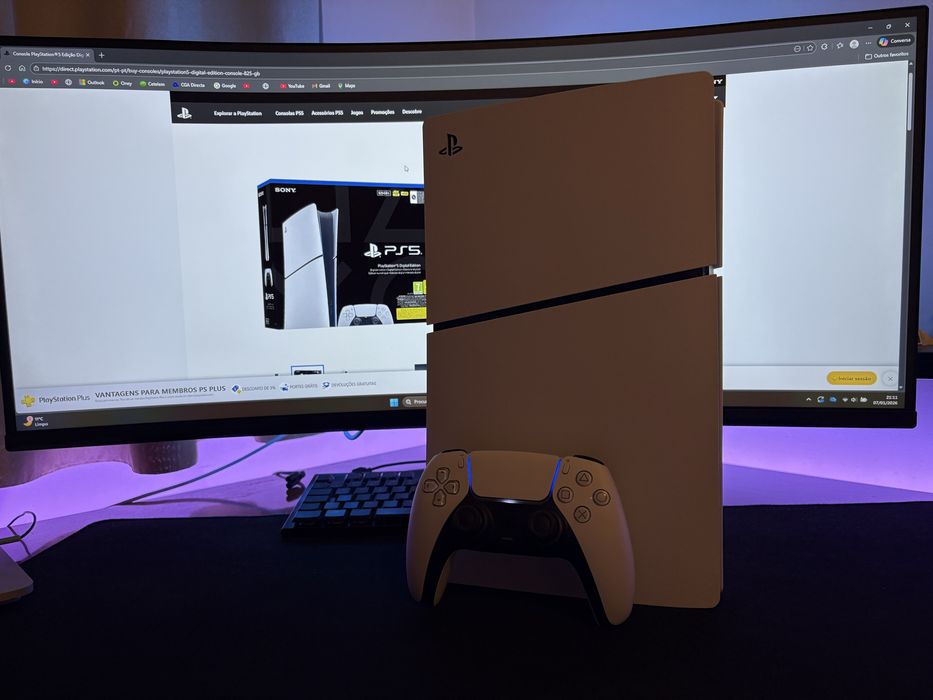 PS5 slim edicão digital 825G