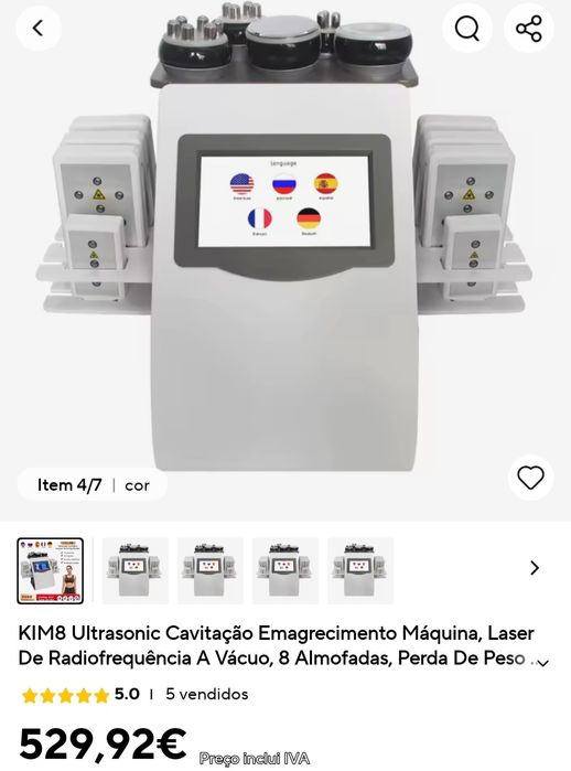 Aparelho de estética multifunções