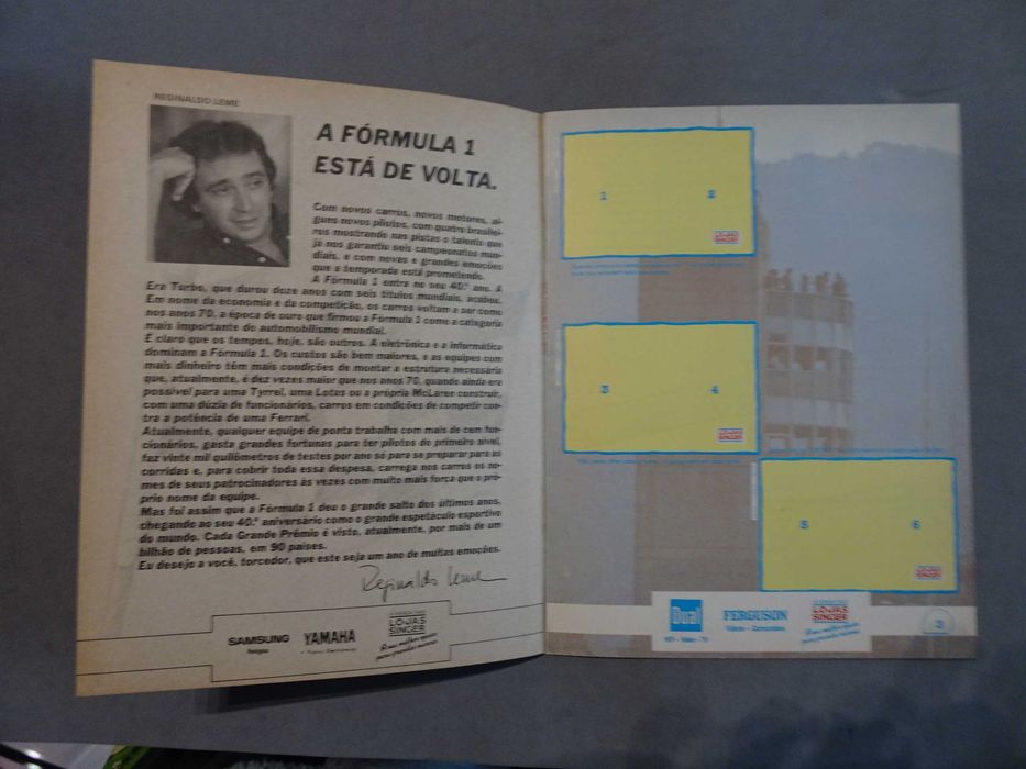 Caderneta de cromos vazia Fórmula 1