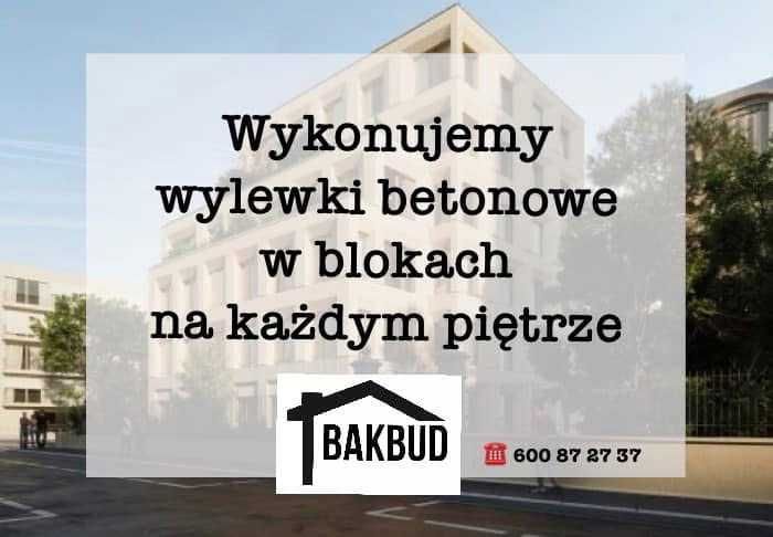 Wylewki betonowe, posadzki maszynowe styrobeton